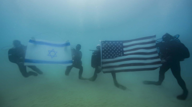 תרגיל משותף של חיל הים הישראלי והצי האמריקאי (צילום: דובר צה"ל)