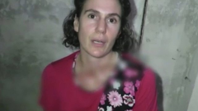 כרמל גת במנהרת חמאס (צילום: צילום מסך רשת X)