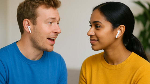 אוזניות איירפודס. התרגום של אפל כבר באירופה וביפן (צילום: מעריב אונליין)