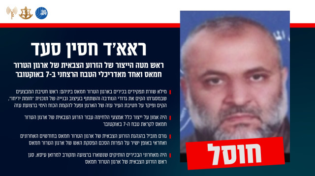 חיסול ראא'ד סעד  (צילום: דובר צה"ל)