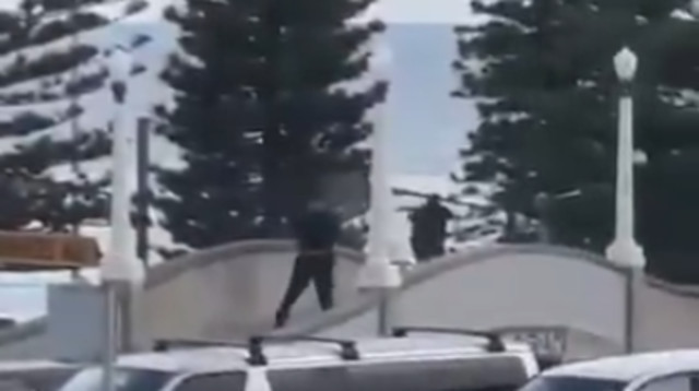 אירוע ירי בסידני שבאוסטרליה (צילום: צילום מסך רשת X)