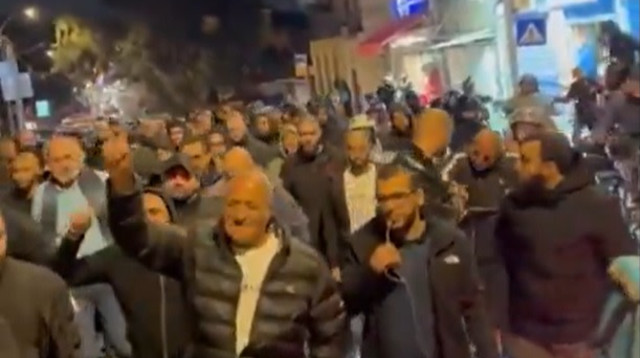 הפגנה ביפו (צילום: צילום מסך רשתות חברתיות לפי חוק 27א לזכויות יוצרים)