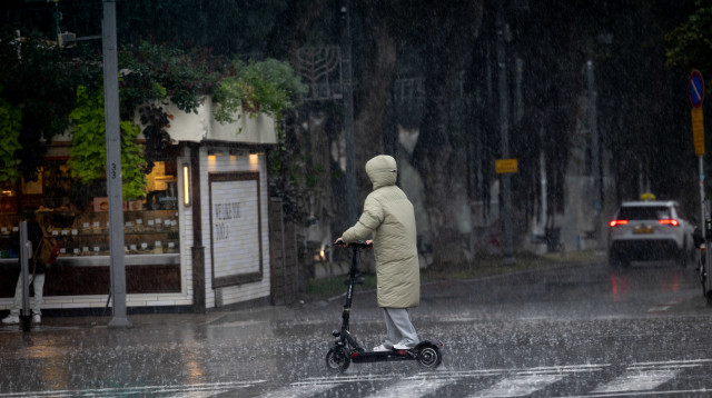 סופת ביירון: כמה גשם ירד בעיר שלכם? (צילום: מרים אלסטר פלאש 90)