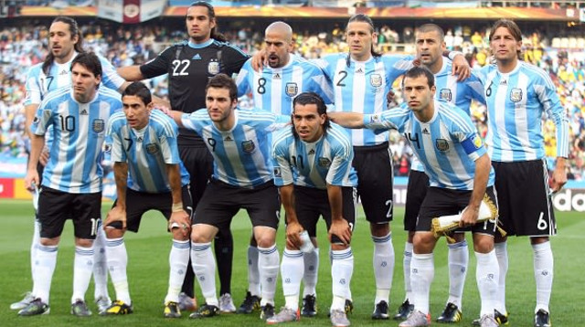 נבחרת ארגנטינה במונדיאל 2010 (צילום: Stewart Kendall/Allstar)