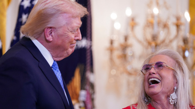 מרים אדלסון ודונלד טראמפ (צילום: רויטרס)