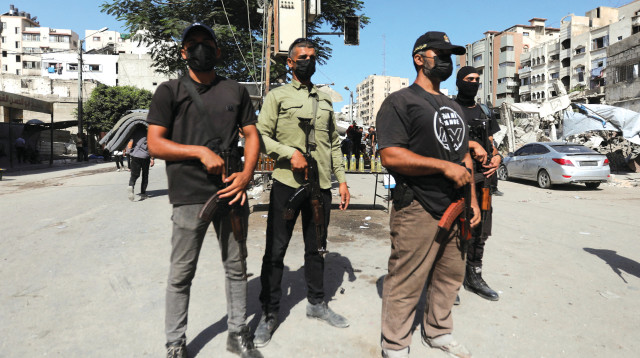 מחבלי חמאס בעזה (צילום: רויטרס)