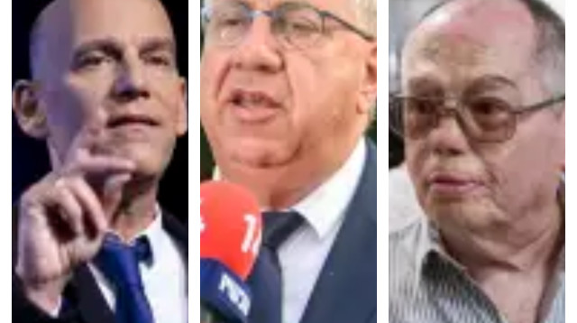 מימין: אברמוביץ', ברדוגו וגיא פלג (צילום: אבשלום ששוני, פלאש 90)