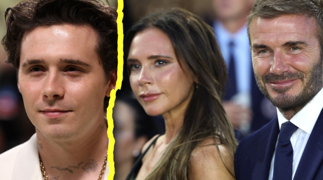 דיוויד, ויקטוריה, ברוקלין בקהאם (צילום: רויטרס)