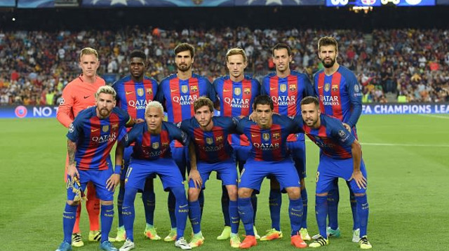 שחקני ברצלונה. 2016 (צילום: Getty images)