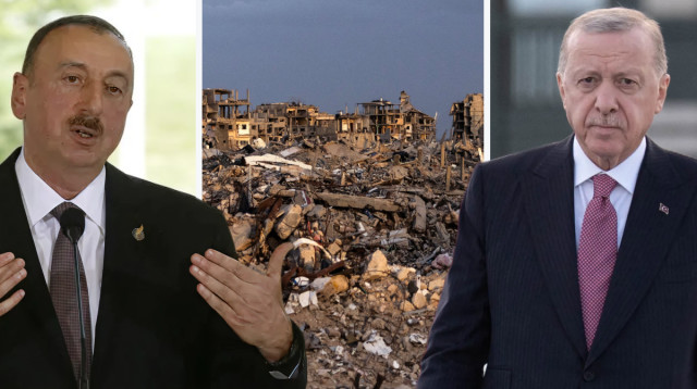 אילהם אלייב, רג'פ טאיפ ארדואן (צילום: STEFAN ROUSSEAU/POOL/AFP via Getty Image)