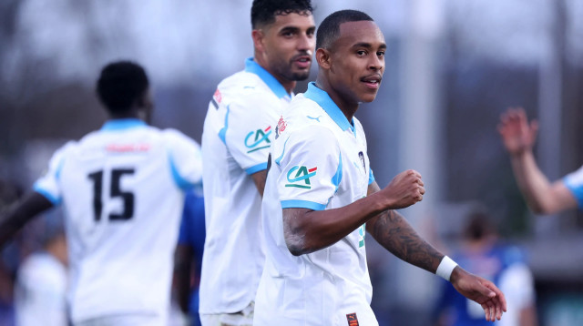 איגור פאישאו שחקן מארסיי חוגג שער (צילום: GettyImages, ALEX MARTIN/AFP)