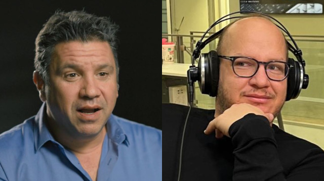 חיים לוינסון, עמרי אסנהיים (צילום: 103FM, צילום מסך רשת 13)