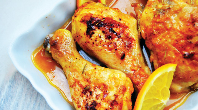 עוף בתפוזים (צילום: פסקל פרץ-רובין)