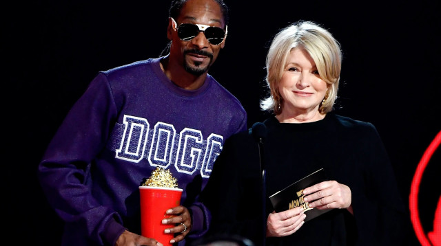 מרתה סטיוארט לצד סנופ דוג (צילום: GettyImages)