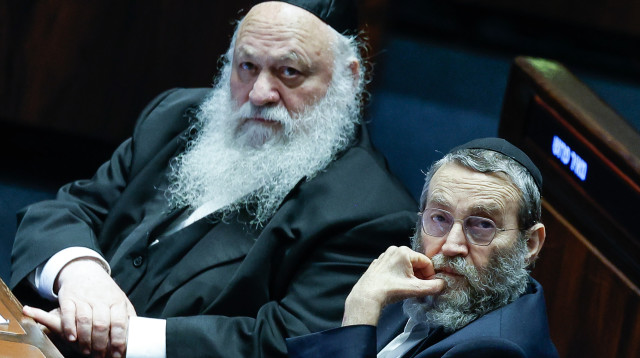 משה גפני ויצחק גולדקנופף (צילום: אורן בן חקון פלאש 90)