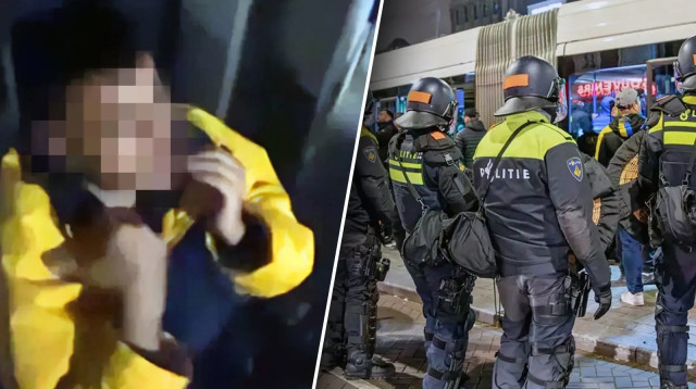 שוטרים הולנדים/אילוסטרציה , תקיפת אוהד מכבי תל אביב באמסטרדם (צילום: עיבוד תמונה, צילום: Shutterstock, תיעוד ברשתות החב)