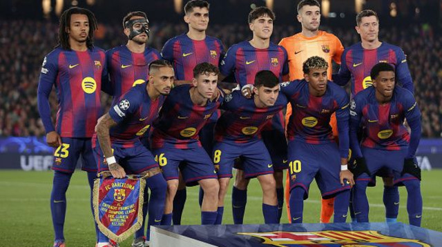 שחקי ברצלונה (צילום: Getty images)