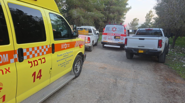 זירת הפיגוע בצפון (צילום: תיעוד מבצעי מד"א)