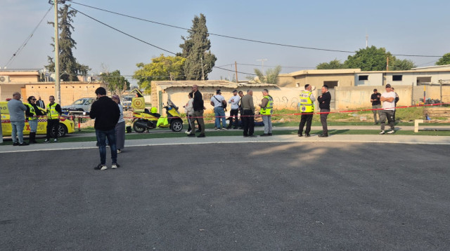 זירת הפיגוע בבית שאן (צילום: TPS)