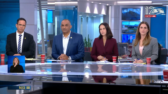 אולפן שישי (צילום: צילום מסך חדשות 12)