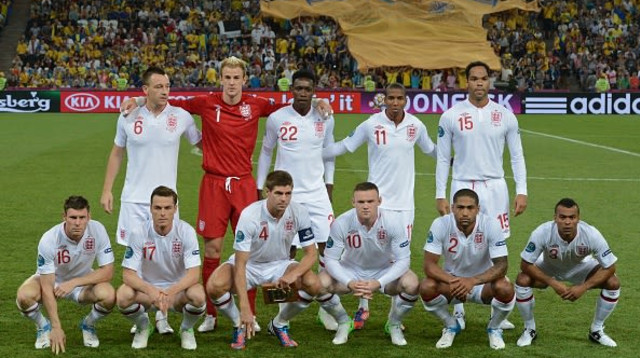 שחקני נבחרת אנגליה. 2012 (צילום: GettyImages)
