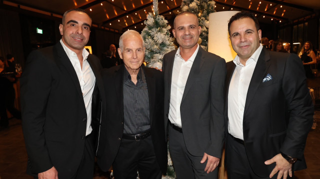 עלא טנוס, אליאס טנוס, רפי ביסקר ו-וסים טנוס  (צילום: רפי דלויה)