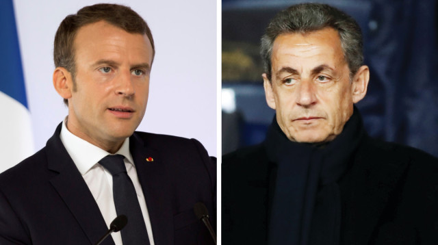 עמנואל מקרון, ניקולא סרקוזי (צילום: רויטרס)