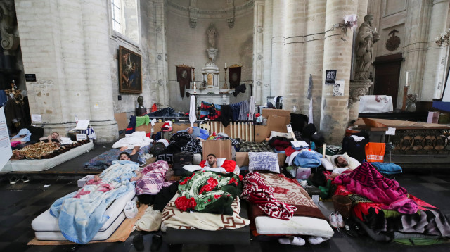 מהגרים בבריסל, בלגיה (צילום: רויטרס)