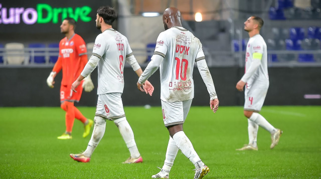 שחקני הפועל חיפה (צילום: אריאל שלום)