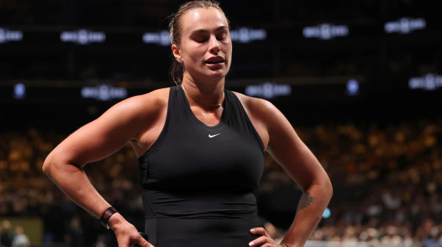 ארינה סבאלנקה טניסאית בלארוסית במהלך "קרב המינים" (צילום: GettyImages, Christopher Pike)