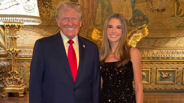 נשיא ארה"ב דונלד טראמפ ונכדתו קאי טראמפ (צילום: מסך, אינסטגרם)