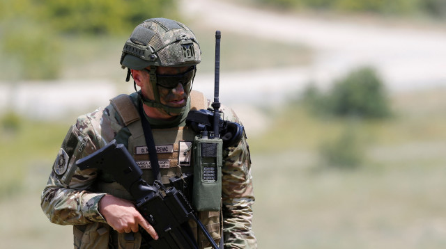 תיעוד מתרגיל כוחות נאט"ו בצפון מקדוניה (צילום: רויטרס)