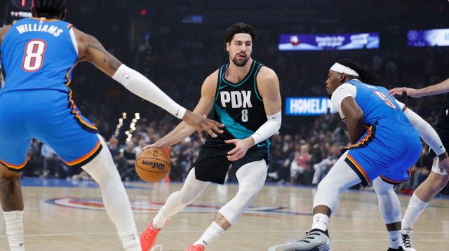 דני אבדיה, שחקן פורטלנד מול אוקלהומה (צילום: רויטרס)