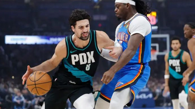 אבדיה הלילה מול אוקלהומה (צילום: רויטרס)