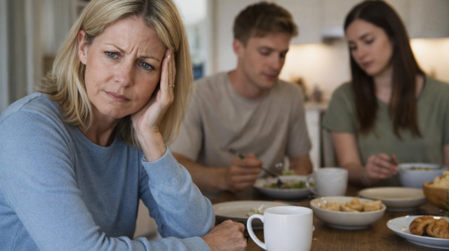 אם מודאגת (צילום: AI)