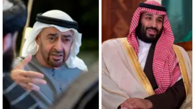 מוחמד בן סלמאן ושליט האמירויות מוחמד בן זאיד (צילום: רויטרס)