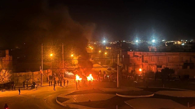 מחאה באיראן (צילום: רשתות חברתיות)