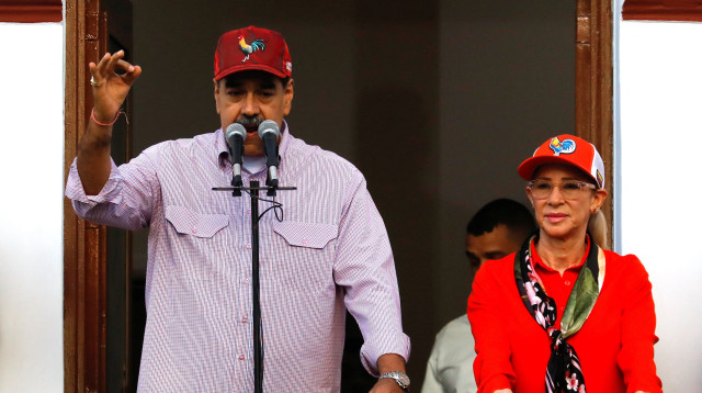 ניקולס מדורו ואשתו סיליה (צילום: רויטרס)