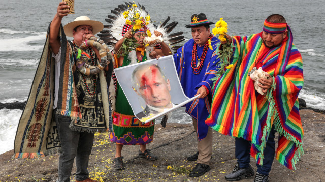 שמאנים בפרו (צילום: Connie FRANCE / AFP via Getty Images)