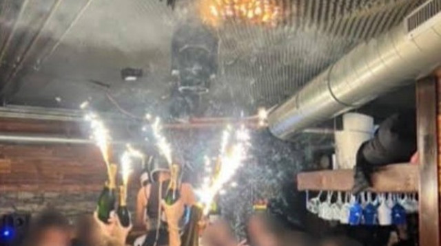 חגיגות השנה החדשה בשוויץ, רגע לפני האסון (צילום: שימוש לפי סעיף 27א')