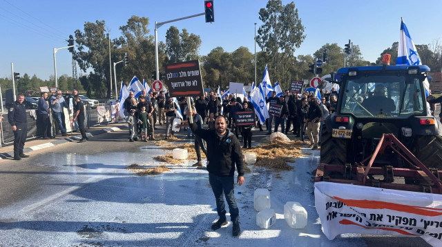 מחאת החקלאים נגד הרפורמה (צילום: התאחדות חקלאי ישראל)