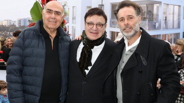 ברק רוזן מבעלי ישראל קנדה עופר נמרודי מנכ״ל הכשרת הישוב ונחשון קויתי יו״ר קבוצת בסר (צילום: חן גלילי)