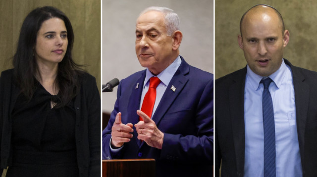 בנימין נתניהו, איילת שקד ונפתלי בנט (צילום: נפתלי בנט ואיילת שקד:  יונתן סינדל, פלאש 90, בנימין נתניהו: נועם מושקוביץ דוברות כנסת)