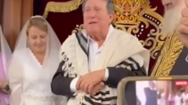 החתונה של יהורם גאון (צילום: צילום מסך מתוך הרבנית של האינסטגרם)