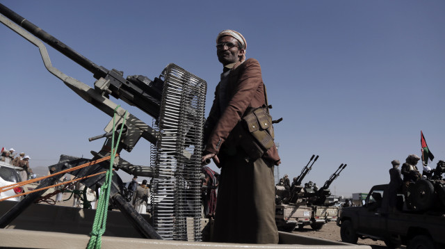 חות'ים (צילום: Mohammed Hamoud/Getty Images)