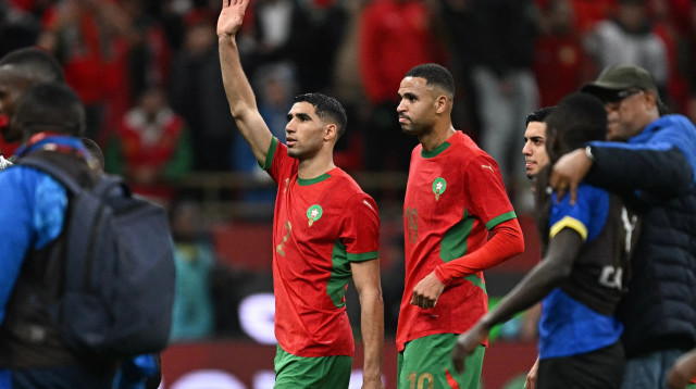 יוסף אן-נסירי, אשרף חכימי שחקני נבחרת מרוקו (צילום: GettyImages, GABRIEL BOUYS/AFP)