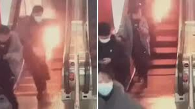  מטען נייד התפוצץ בכיס של אחד הנוסעים (צילום: צילום מסך)