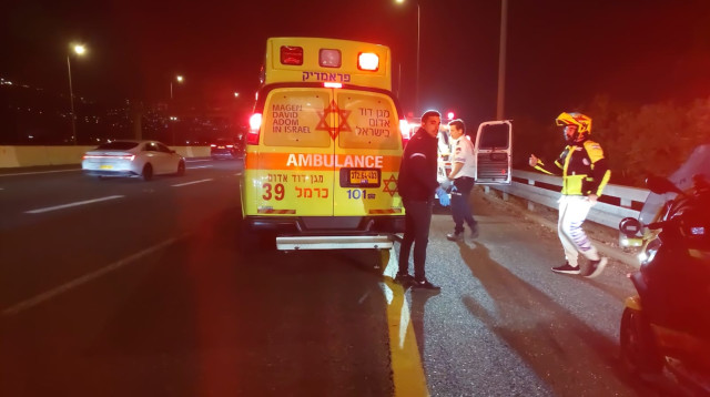 אירוע הירי בכביש 6 (צילום: תיעוד מבצעי מד"א)