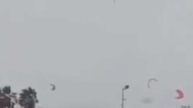 תיעוד אסון הקייט בבת ים  (צילום: מתוך רשתות לפי סעיף 27 א על פי זכויות יוצרים)