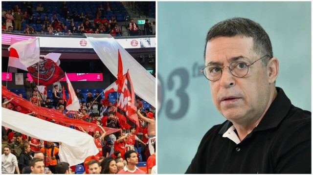 אוהדי הפועל תל אביב  בן כספית (צילום: דני מרון)